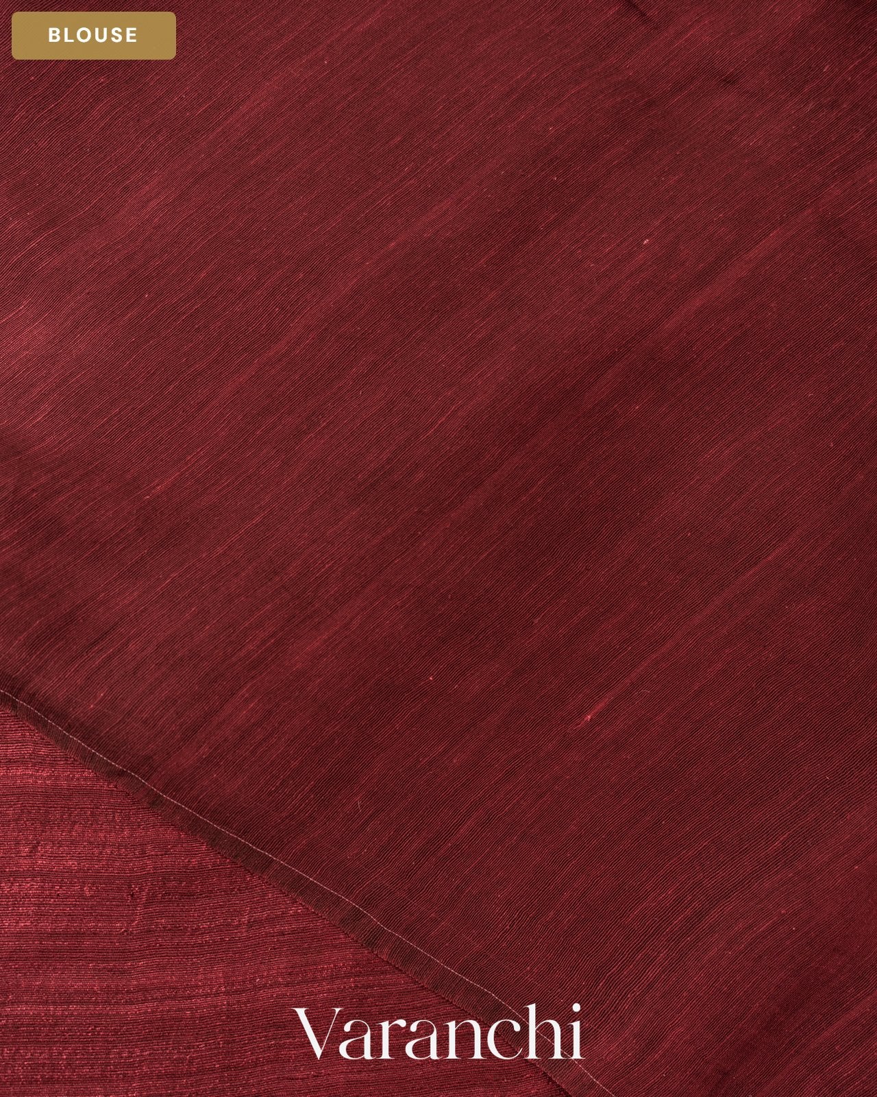Burgundy Jamdani Pure Matka Tissue Silk Handloom Saree — Blouse