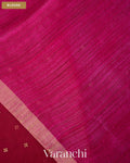 Rani Pink Sequin Jamdani Paithani Pallu Pure Muslin Silk Handloom Saree — Blouse