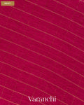 Rani Pink Checkered Pure Crush Kora Silk Saree — Body