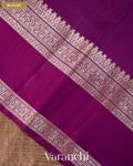 Light Brown Striped Pure Katan Silk Saree — Blouse