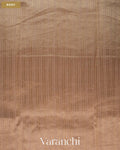Light Brown Striped Pure Katan Silk Saree — Body