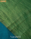 Navy Blue Pure Chiniya Silk Saree — Blouse