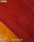 Turmeric Orange Pure Chiniya Silk Saree — Blouse
