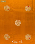 Turmeric Orange Pure Chiniya Silk Saree — Body