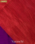 Deep Purple Pure Chiniya Silk Saree — Blouse