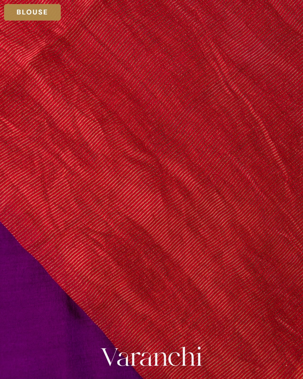 Deep Purple Pure Chiniya Silk Saree — Blouse
