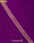 Deep Purple Pure Chiniya Silk Saree — Border