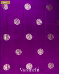 Deep Purple Pure Chiniya Silk Saree — Body