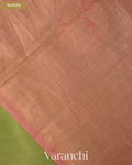 Pista Green Pure Chiniya Silk Saree — Blouse