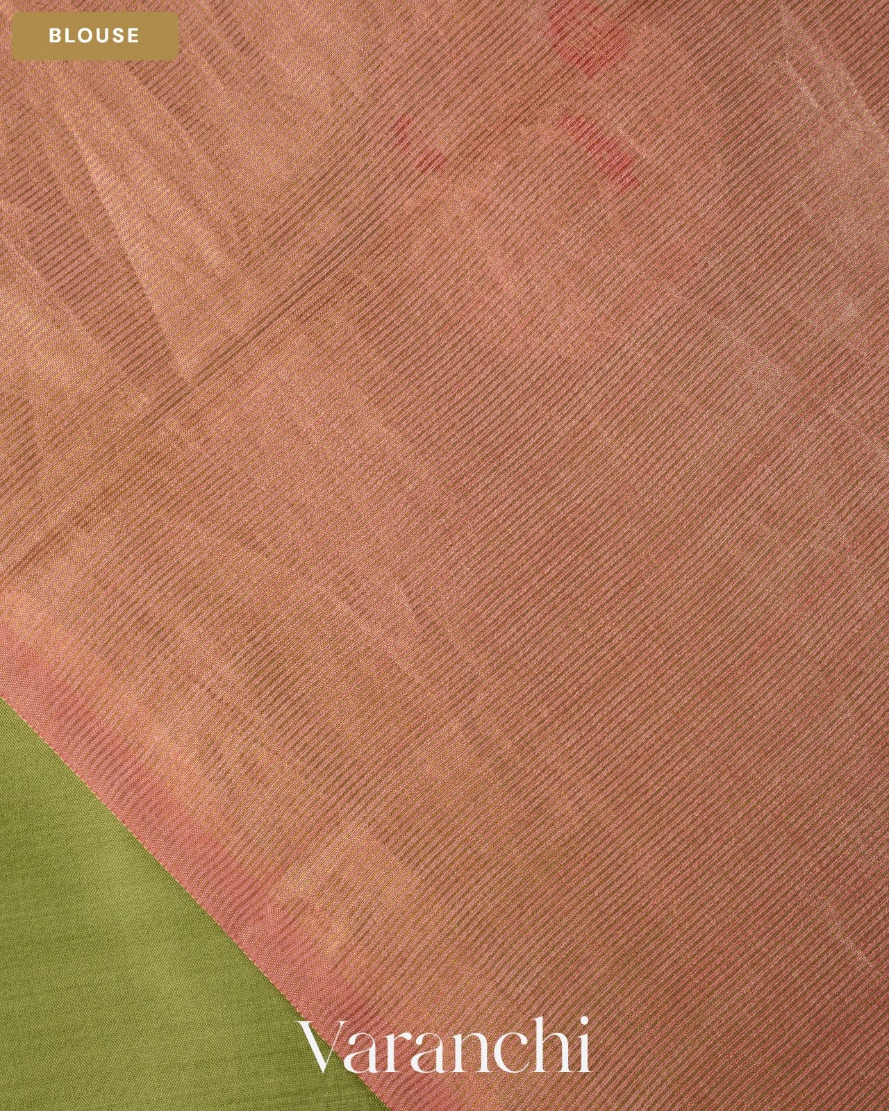 Pista Green Pure Chiniya Silk Saree — Blouse