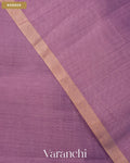 Lavender Circular Butta Pure Chiniya Silk Saree — Border