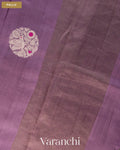 Lavender Circular Butta Pure Chiniya Silk Saree — Pallu