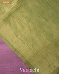 Lavender Circular Butta Pure Chiniya Silk Saree — Blouse