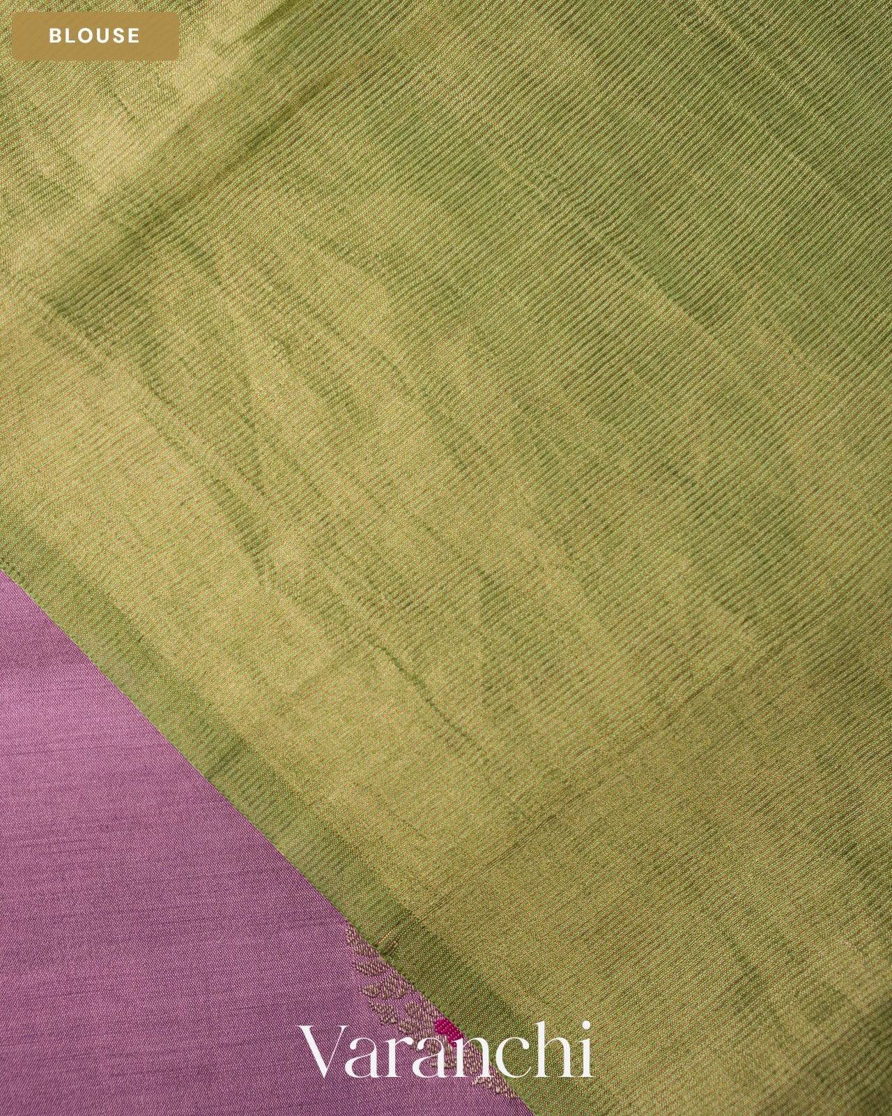Lavender Circular Butta Pure Chiniya Silk Saree — Blouse
