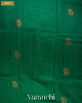 Rama Green Pure Raw Silk Handloom Saree — Body