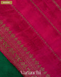 Rama Green Pure Raw Silk Handloom Saree — Blouse