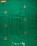 Rama Green Pure Raw Silk Handloom Saree — Body