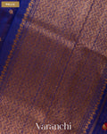 Royal Violet Pure Raw Silk Handloom Saree — Pallu