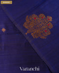 Royal Violet Pure Raw Silk Handloom Saree — Border
