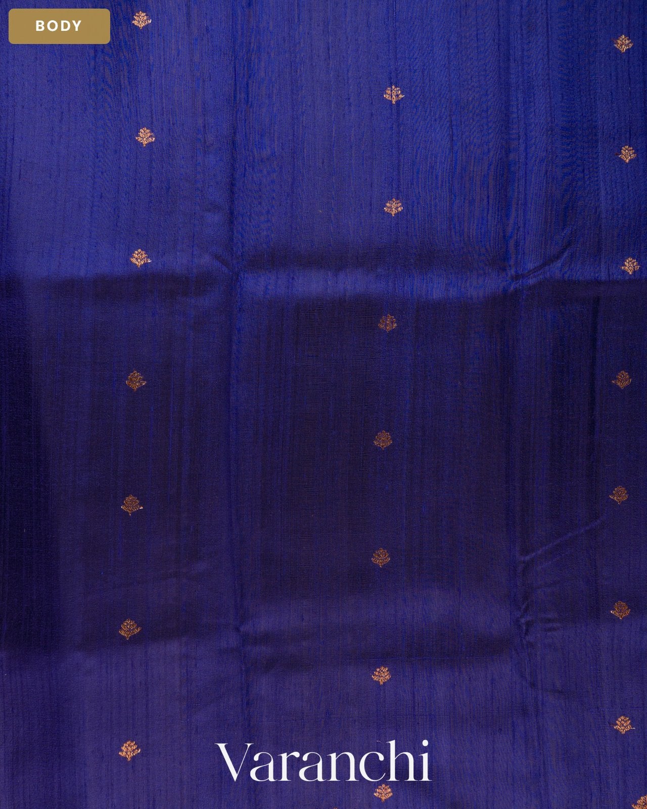 Royal Violet Pure Raw Silk Handloom Saree — Body