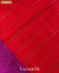 Rich Magenta Borderless Pure Raw Silk Handloom Saree — Blouse