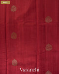 Wine Red Pure Raw Silk Handloom Saree — Body
