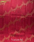 Wine Red Floral Lehariya Pure Raw Silk Handloom Saree — Body