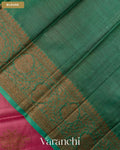 Dusty Rose Pure Tussar Silk Saree — Blouse