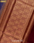 Deep Violet Pure Tussar Silk Saree — Pallu