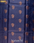 Deep Violet Pure Tussar Silk Saree — Body
