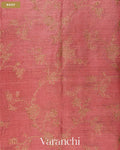 Dusty Rose Floral Jaal Pure Tussar Silk Saree — Body