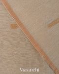 Off White Jamdani Pure Silk Linen Handloom Saree