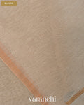 Off White Jamdani Pure Silk Linen Handloom Saree — Blouse