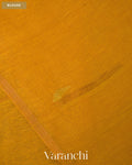 Golden Yellow Jamdani Pure Silk Linen Handloom Saree — Blouse
