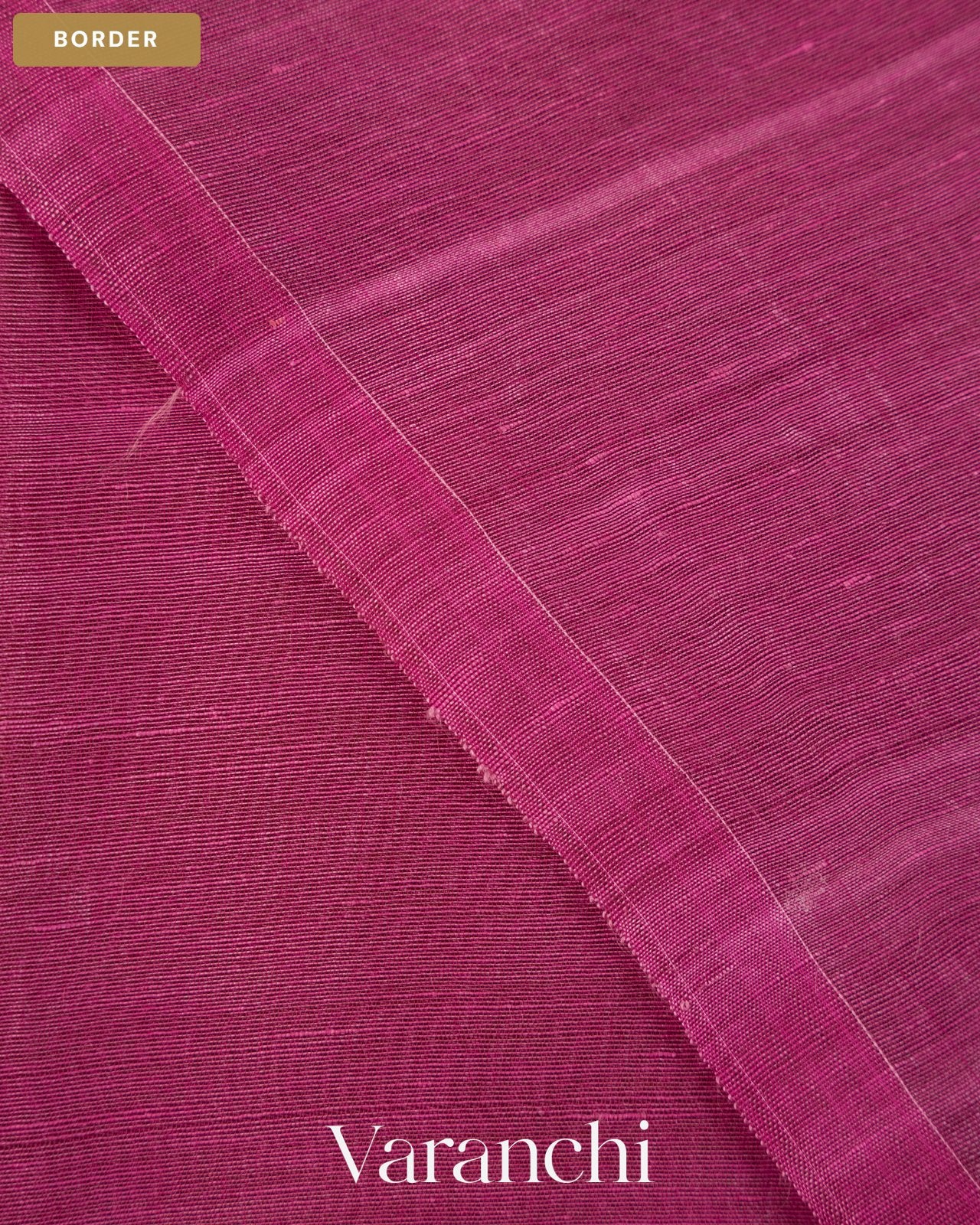 Light Wine Jamdani Pure Silk Linen Handloom Saree — Border