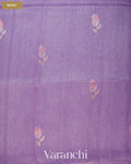 Lavender Jamdani Pure Silk Linen Handloom Saree — Body