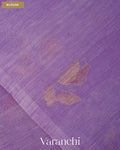 Lavender Jamdani Pure Silk Linen Handloom Saree — Blouse