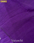 Royal Violet Jamdani Pure Matka Tissue Silk Handloom Saree — Blouse