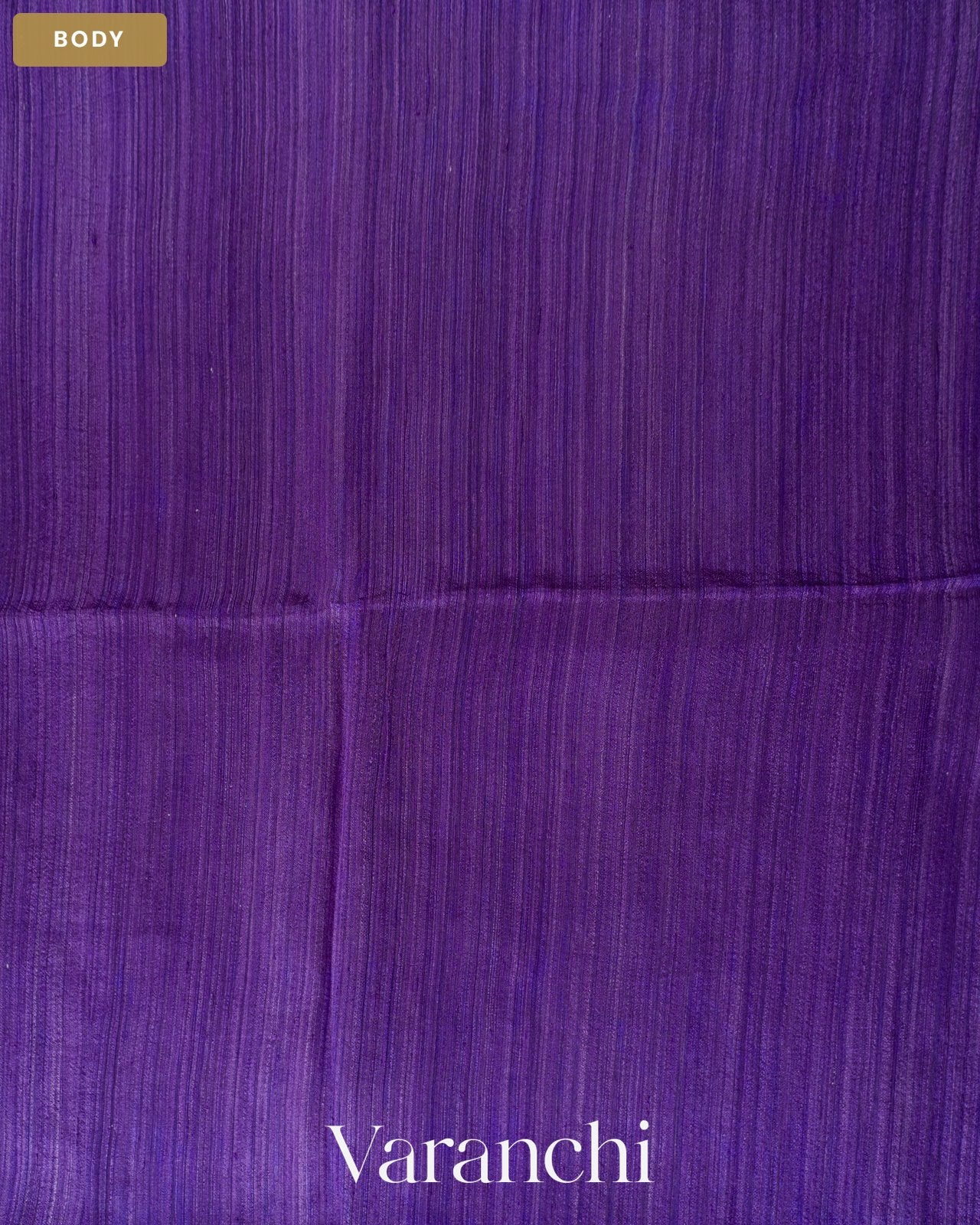 Royal Violet Jamdani Pure Matka Tissue Silk Handloom Saree — Body