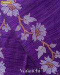 Royal Violet Jamdani Pure Matka Tissue Silk Handloom Saree — Border