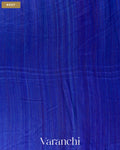 Royal Blue Floral Jamdani Pure Matka Silk Handloom Saree — Body