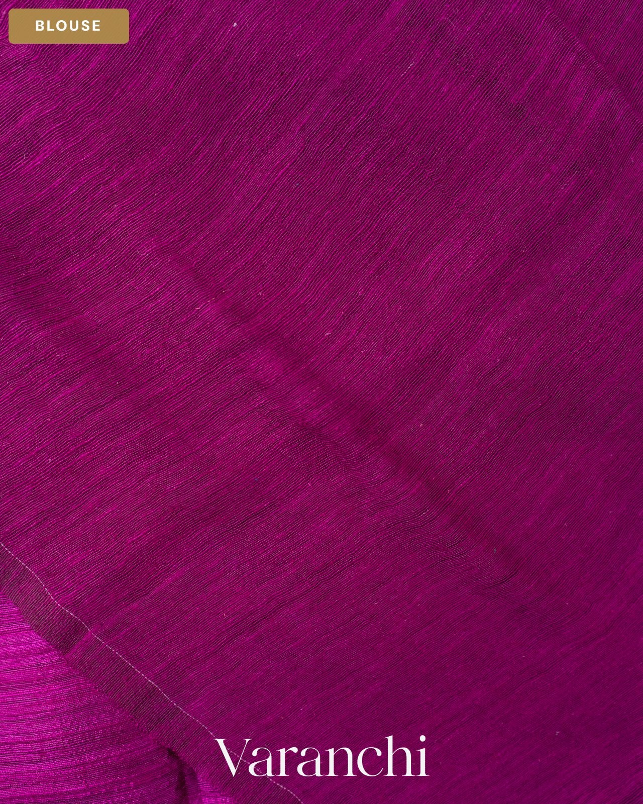 Royal Magenta Jamdani Pure Matka Tissue Silk Handloom Saree — Blouse