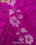 Royal Magenta Jamdani Pure Matka Tissue Silk Handloom Saree — Border