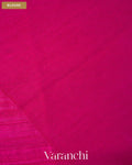 Rani Pink Jamdani Pure Matka Tissue Silk Handloom Saree — Blouse
