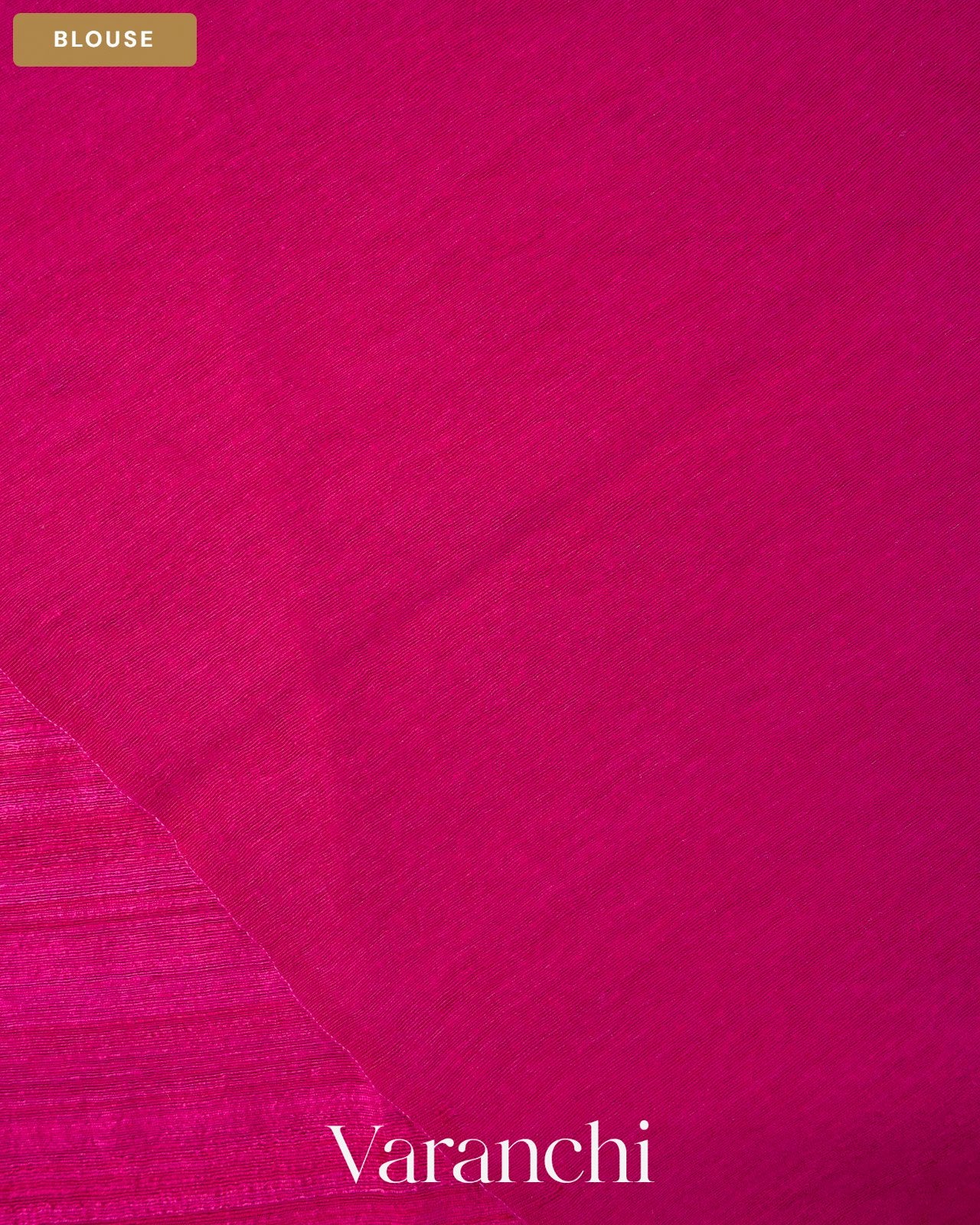 Rani Pink Jamdani Pure Matka Tissue Silk Handloom Saree — Blouse