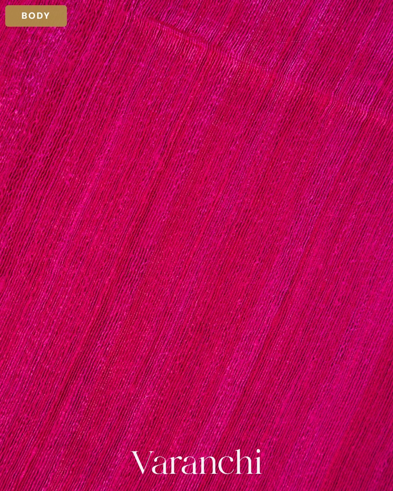 Rani Pink Jamdani Pure Matka Tissue Silk Handloom Saree — Body