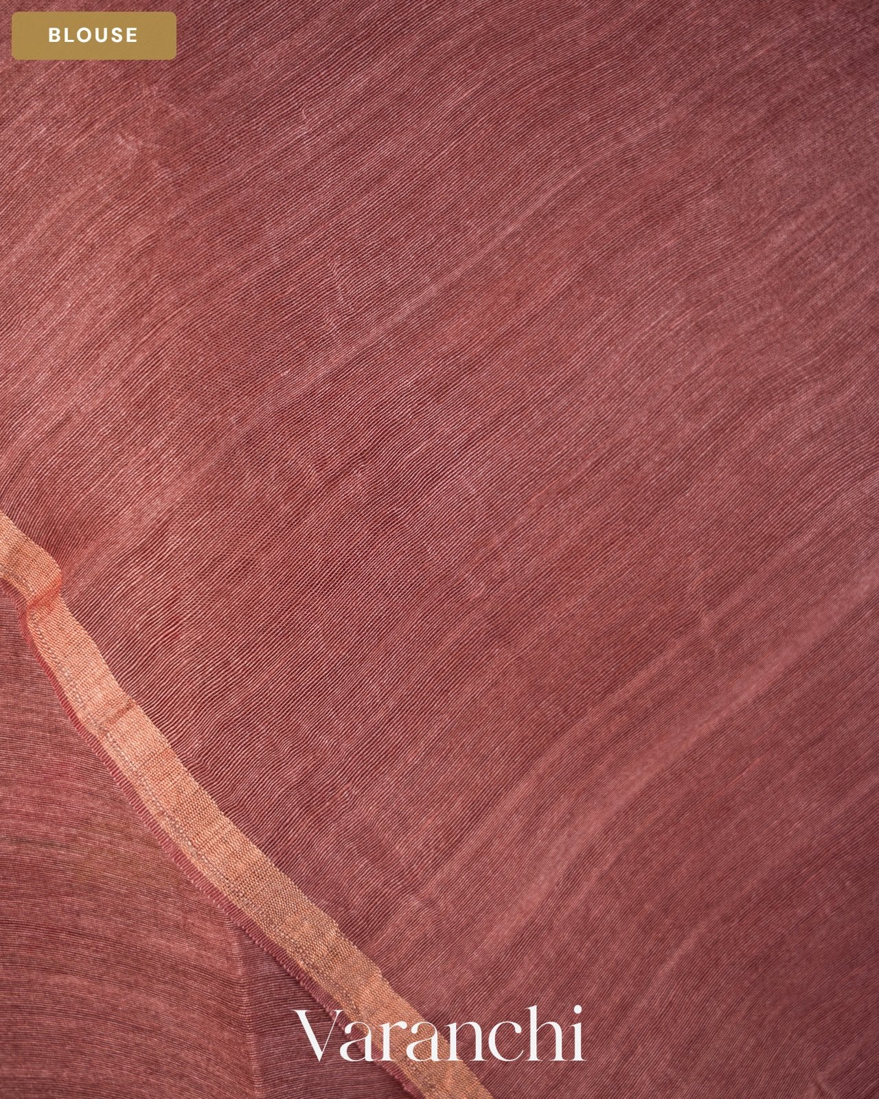 Light Burgundy Jamdani Pure Silk Linen Handloom Saree — Blouse