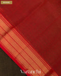 Black Pure Maheshwari Silk Cotton Handloom Saree — Blouse