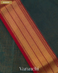 Navy Blue Pure Maheshwari Silk Cotton Handloom Saree — Border