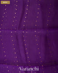 Royal Purple Sequin with Jamdani Paithani Pallu Pure Muslin Silk Handloom Saree — Body